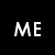 Black background with white text 'ME - food' above a broken heart icon, where 'food' is misspelled as 'food'.