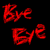 A 512x256 pixel contact sheet displaying two animated frames of a buddy icon with red text on contrasting backgrounds, showing the phrases "Bye Bye" and "Beautiful" in stylized fonts.