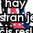 Animated icon with overlapping text fragments and colorful circular patterns on dark background.