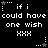 Pixelated text and star symbols on a black background with repeated phrases and X's.