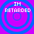 Four identical pixelated icons arranged in a , each displaying "IM RETARDED" text over concentric blue circles on a purple background