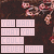 repeated pixelated text blocks on a dark floral background, with red and pink lettering showing variations of 'YOU WANT WHAT YOU COULD NEVER HAVE'
