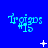 Blue background with repeated light blue text 'franks #15' and scattered white star-like shapes in various positions.
