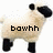 Pixelated sheep with black face and legs, standing against white background; text overlays change across frames.