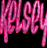 A 47x48 pixel animated buddy icon featuring pink dripping text on a black background, displayed as two sequential frames in a contact sheet layout.