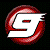A static pixelated icon features a white stylized 'G' with red accents inside a circular red border on black background.