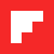 A static icon featuring a gray L-shaped figure on a solid red background.