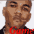 A 5-frame animated contact sheet showing a pixelated face with changing expressions and red "Game" text across frames, arranged in a 3x2 grid on a gray background.