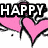Pixelated pink hearts with black outlines and white highlights, accompanied by bold text reading HAPPY VALENTINE DAY on a white background.