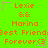 Bright green background with repeated orange text and pink star accents in a pattern