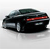 Pixelated black car with red taillights viewed from rear three-quarter angle on light gray background.