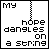 A 3x3 contact sheet of pixelated animation frames showing text that changes across sampled frames, with a gray background in the bottom-right corner.