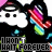 Pixelated cartoon character with white cloud-like head and black body, holding rainbow-colored object against pink background; text "I WON'T WAIT FOREVER" appears below in multicolored block letters.