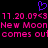A static digital image with a black background, featuring pink pixelated text and a purple heart symbol above it.