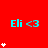 Red background with cyan "Eli <3" text and white star icons in a pattern, showing animation changes across frames