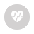 A static circular icon with a light gray background and white border containing a pixelated heart shape with an ECG line pattern inside.