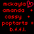 Red pixelated text on black background with a pink heart symbol replacing the 'o' in 'mckayla' in the top-left section.