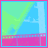 Pixelated animation of a green and blue abstract shape with pink text changing across frames, showing partial phrases like "IT HAS YOU" and "thinking."