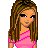 Pixel art contact sheet showing a female character in pink attire with multiple views and text variations of 'cutie' on gray background.