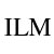 Black uppercase letters ILM on white background with pixelated edges and grayscale anti-aliasing.