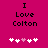 A static image with a bright pink background displays the text "I Love Colton" in black pixelated font above five heart symbols, three white and two light pink.