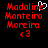 Red pixelated text 'Modaline Monteiro Moreira' with a heart symbol and '<3' on black background, showing animation change between frames.