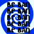Blue and white spiral background with repeated black text 'BE BAN' in a pattern across four quadrants