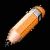 A pixelated, diagonally oriented object with a gradient of light orange to white hues against a dark background.