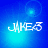 Four blue-toned display the name 'JAKE' in white stylized text with a glowing effect, each showing slight variations in background light and particle effects