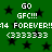 Green background with black stars and repeated white pixelated text reading 'GO GFC!!!' and 'FOREVER!' with a heart symbol and '333333' below.