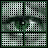 16 pixelated showing a stylized face with shifting light patterns over a dotted background