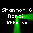 Green laser-like lines form a frame around repeated text reading "Shannon & Shannon & Randi BFSS <3" on black background.