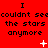 Red background with repeated black text "I couldn't see the stars anymore" and white pixelated symbols in a