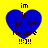 Blue heart-shaped icon with text "im in yellow house !!:j!!" on yellow background, four identical static frames.