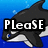Pixelated orca graphic with blue water background, text overlays reading 'PLEASE', 'join', 'KendraB's', and 'ORCA CLUB' in white block letters with black outlines.