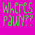 Green pixelated text "Wheres pauly??" on bright pink background with animated changes to the bottom-right corner.