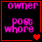 Four display identical text with changing heart symbols on a black background, framed by red borders