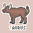 Pixelated brown bull with white horns and tail tip, standing in profile on beige background with 'TAURUS' text below.