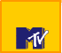 Yellow square icon with blue MTV logo and changing Portuguese text