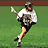 Pixelated image of a person running on grass holding a lacrosse stick, with blue background text reading "Boyertown Rules!!" and "Agent Nugget In Da House".