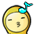 Two pixelated circular faces with closed eyes and a musical note on the head, one face has a slightly different note position.