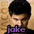 A four- displays a man, a couple, a dog, and text overlays with 'jake', 'is', and 'hott!!' in distinct colors