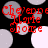 Red text reading 'Cheyenne Marie Shore' overlaid on a black background with repeating gray and white circular shapes.
