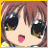 A 48x48 pixel buddy icon featuring a chibi-style anime character with brown hair and large black eyes, paired with text reading "Anime IM" on the right side of a contact sheet layout.