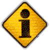 Animated contact sheet of a yellow diamond-shaped icon with an information symbol transitioning into swirling motion patterns across nine frames.