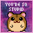 A 12-frame animated contact sheet of a pixelated hamster character with changing expressions and text overlays on a purple gradient background.