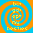Four identical pixelated spiral icons with orange and blue concentric rings, yellow text reading 'bc+', 'gd+', 'ep=', 'my', 'besties' arranged vertically on a solid background.