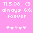 Pixelated pink background with white text and symbols arranged in two identical vertical , each containing date, emoticon, text, and heart patterns