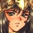 A pixelated anime-style character face on the left side of a contact sheet, with