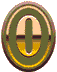 Oval-shaped icons with olive-green backgrounds and gold borders display numbers 0 through 9 in a